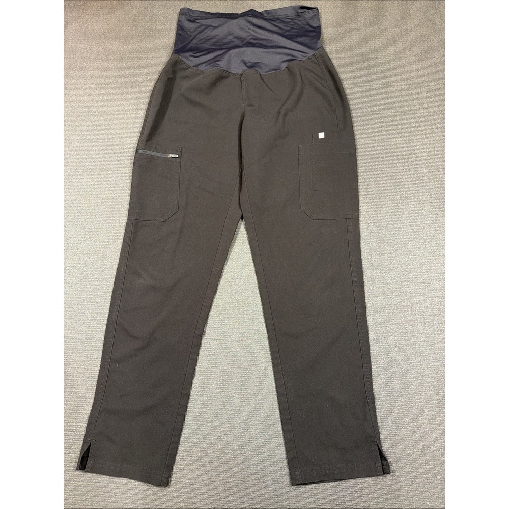 Figs Yola Maternity Scrub Pants Womens Small Black Stretch W21SW2035